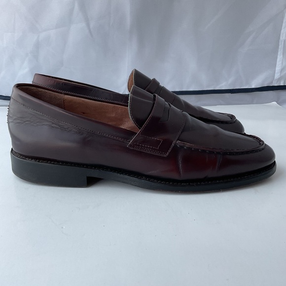 J. Crew Burgundy Leather Split Toe Penny Loafers Men's Size 10.5 - Picture 10 of 16